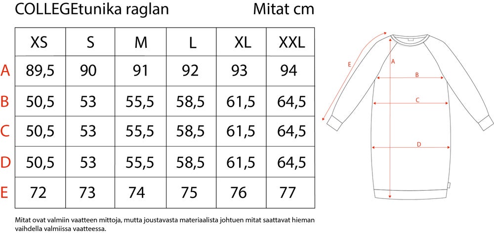 COLLEGEtunic raglansleeve (Kauris multicolor stretch college)