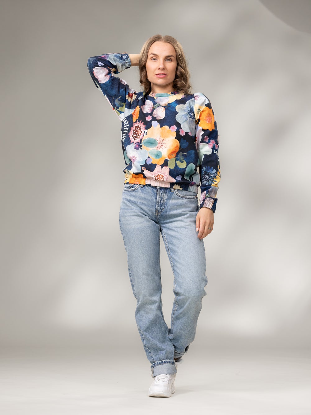 SAANAshirt (Unelmia blue / colorful stretch college)