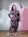 LEMPIdress (Kuningatarkukka ink / fuchsia stretch college)