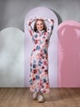 LEMPIdress (Orvokki white / rose / blue stretch college)