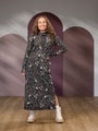 SLOWdress (Tulikettu brown sweatshirt fabric)