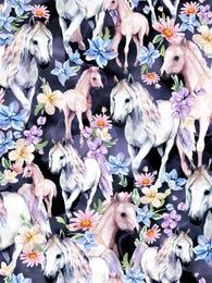 MUKAVAleggings (Flower horses ink / pastel jersey)