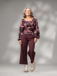 GRETAshirt (Orvokki brown / wine jersey)