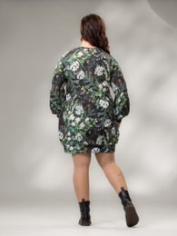 HAAVEILUdress raglan sleeve (Mets&auml;kylpy black / green stretch college)