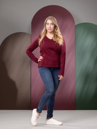 HELGAshirt (burgundy jersey)