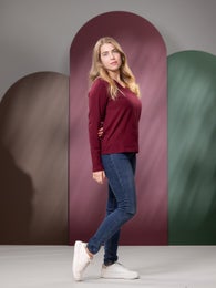 HELGAshirt (burgundy jersey)