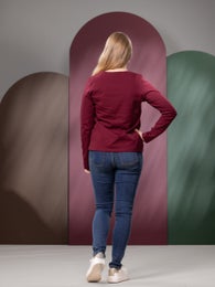 HELGAshirt (burgundy jersey)