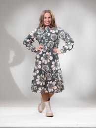 HERTTAdress (Kedolla kerran green / beige cotton)