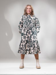 HERTTAdress (Kedolla kerran green / beige cotton)