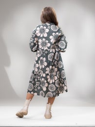 HERTTAdress (Kedolla kerran green / beige cotton)