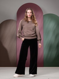 SWINGtrousers long (black velour)