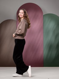 SWINGtrousers long (black velour)