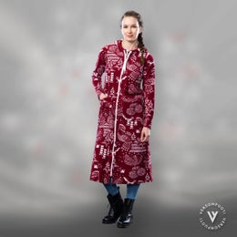 SAUNAtakki (Sielulintu burgundy stretch terry)
