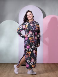 LEMPIdress (Kuningatarkukka ink / fuchsia stretch college)