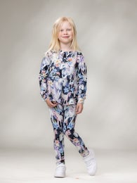 MUKAVAleggings (Flower horses ink / pastel jersey)