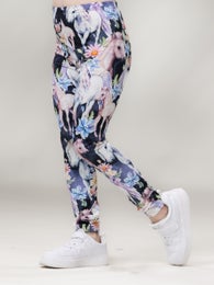 MUKAVAleggings (Flower horses ink / pastel jersey)