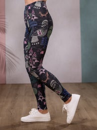 MUKAVAleggings women (Sielulintu black / light pink/ blue jersey)