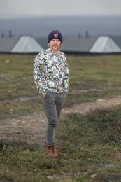 SISUsweatshirt (Tiikerinlilja lime / peach stretch college)