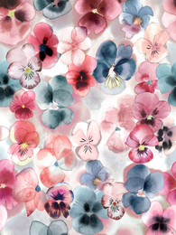 SWINGtrousers long (Orvokki white / rose / blue jersey)