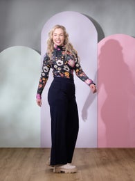 POOLOshirt (Kuningatarkukka ink / fuchsia jersey)