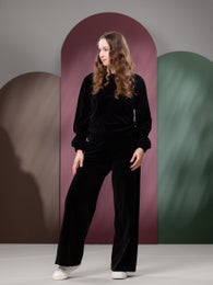 SWINGtrousers long (black velour)