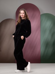SWINGtrousers long (black velour)