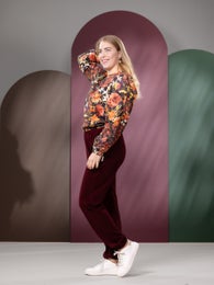 SAANAshirt (Tiikerinlilja orange / purple stretch college)