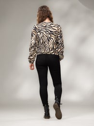 SAANAshirt (Wild beige / black stretch college)