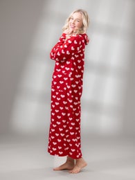 SAUNAtakki long (Syd&auml;mellinen red stretch terry)