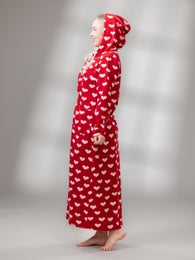 SAUNAtakki long (Syd&auml;mellinen red stretch terry)