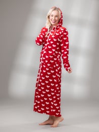 SAUNAtakki long (Syd&auml;mellinen red stretch terry)