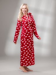 SAUNAtakki long (Syd&auml;mellinen red stretch terry)