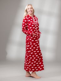 SAUNAtakki long (Syd&auml;mellinen red stretch terry)