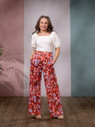 SWINGtrousers long (Rakkaudella red / blue / white jersey)