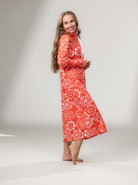 SAUNAtakki (Kukkaniitty coral stretch terry)