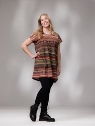 TUULItunic (Sukanvarteen caramel / green / rose jersey)