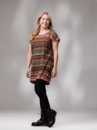 TUULItunic (Sukanvarteen caramel / green / rose jersey)