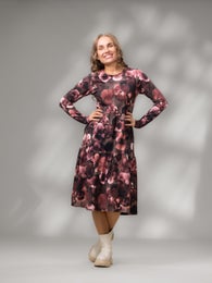 VILMAdress (Orvokki brown / wine jersey)