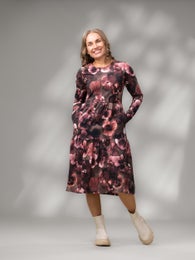 VILMAdress (Orvokki brown / wine jersey)