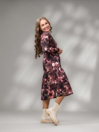 VILMAdress (Orvokki brown / wine jersey)