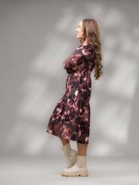 VILMAdress (Orvokki brown / wine jersey)