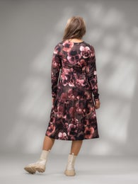 VILMAdress (Orvokki brown / wine jersey)