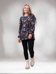 VIOLAshirt (M&ouml;kill&auml; black / rust / wine jersey)