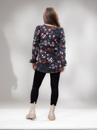 VIOLAshirt (M&ouml;kill&auml; black / rust / wine jersey)