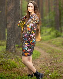 COLLEGEtunic (Toiveita maroon / colorful stretch college)