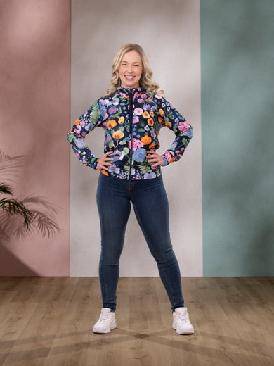 AURORAhoodie (P&auml;iv&auml;kirja blue stretch college)