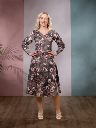 KIELOdress (Suklaakosmos brown /rose jersey)