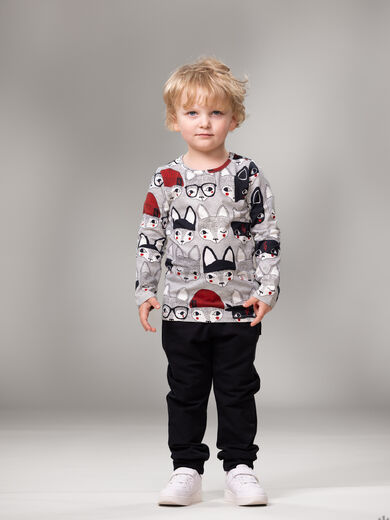 MUKAVAshirt (Etsivätoimisto grey / red jersey)