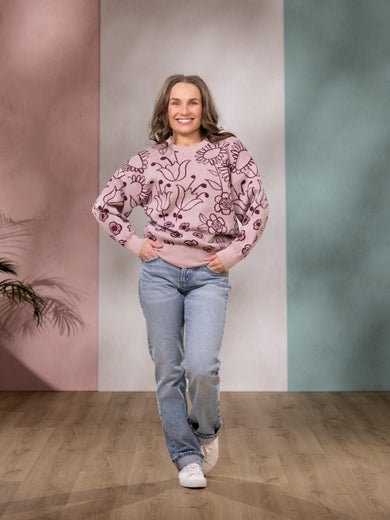 MUMMOLAsweater (rose / plum merino wool)