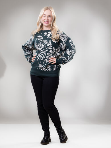 SIELULINTUsweater (dark green / off white)